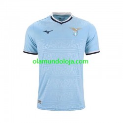 Camisola SS Lazio Homem Equipamento Primeiro 2024-2025 Manga Curta